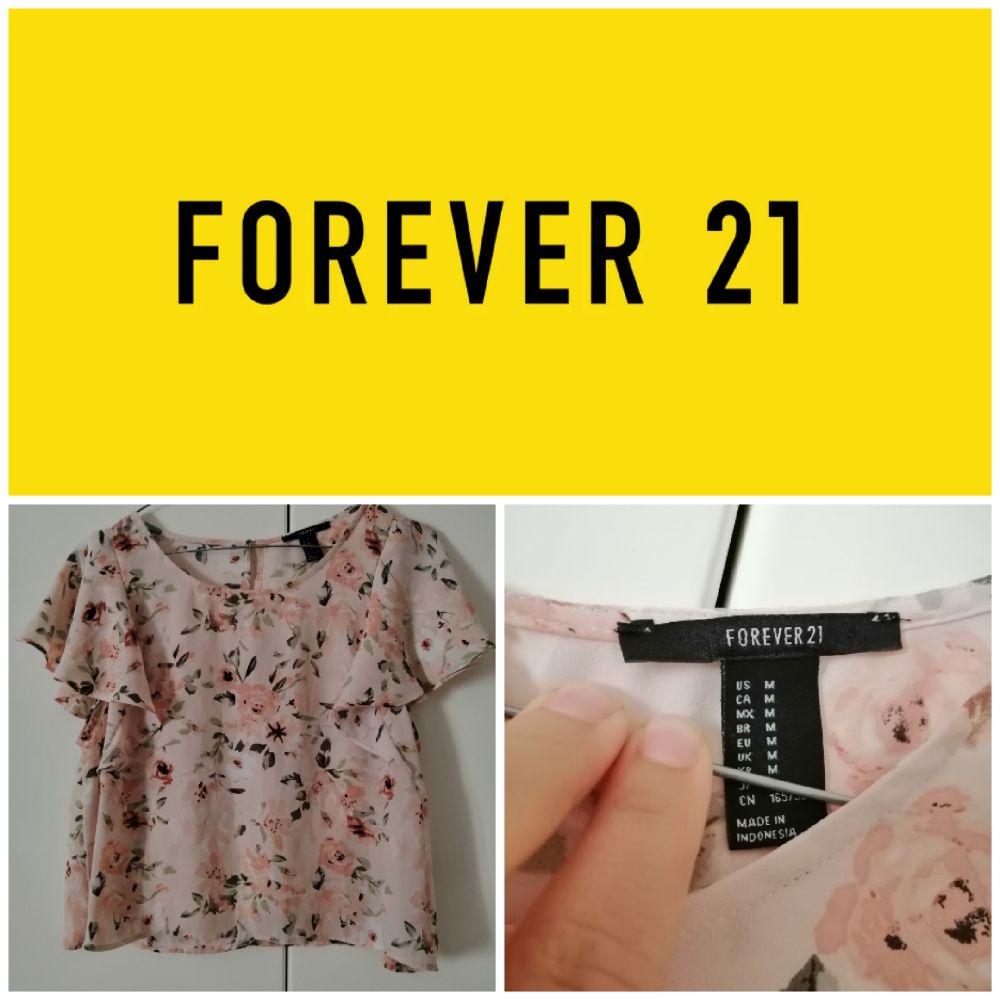 Top Floral Butterfly Sleeves Forever 21
