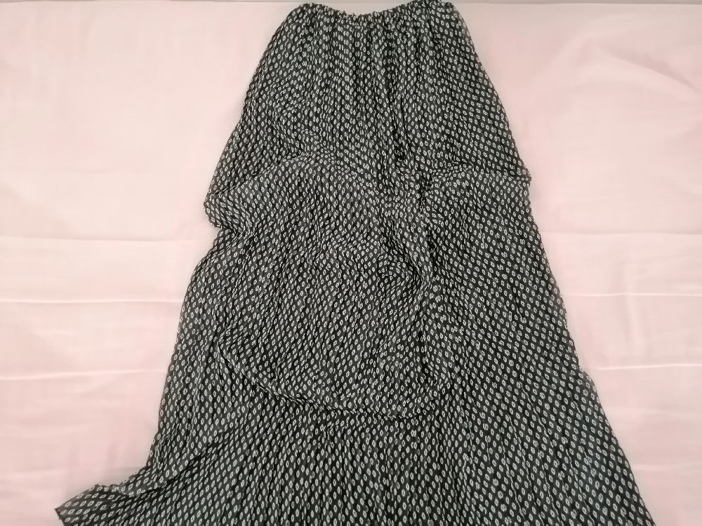 Jupe Maxi Noir Imprimé 
