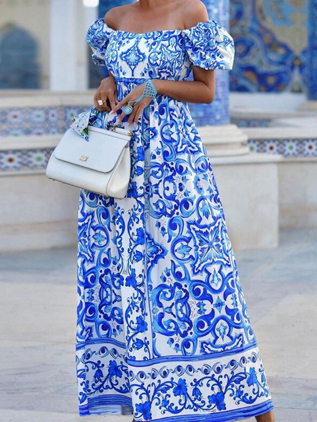 Santorini style Maxi dress 