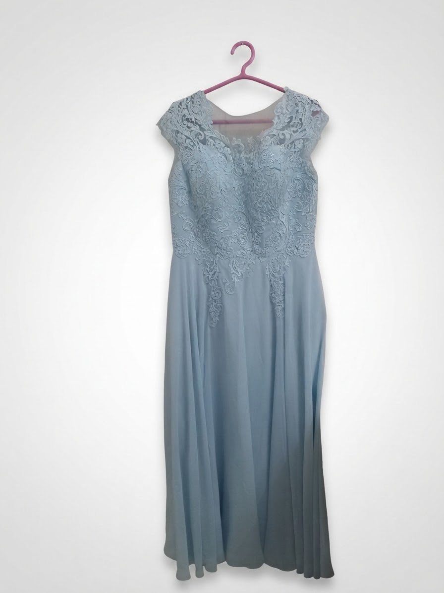 Robe soirée bleu pastel 