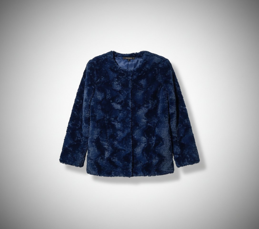 Veste manteau en bleu en bonnd etat presque neuf taille s 36/38