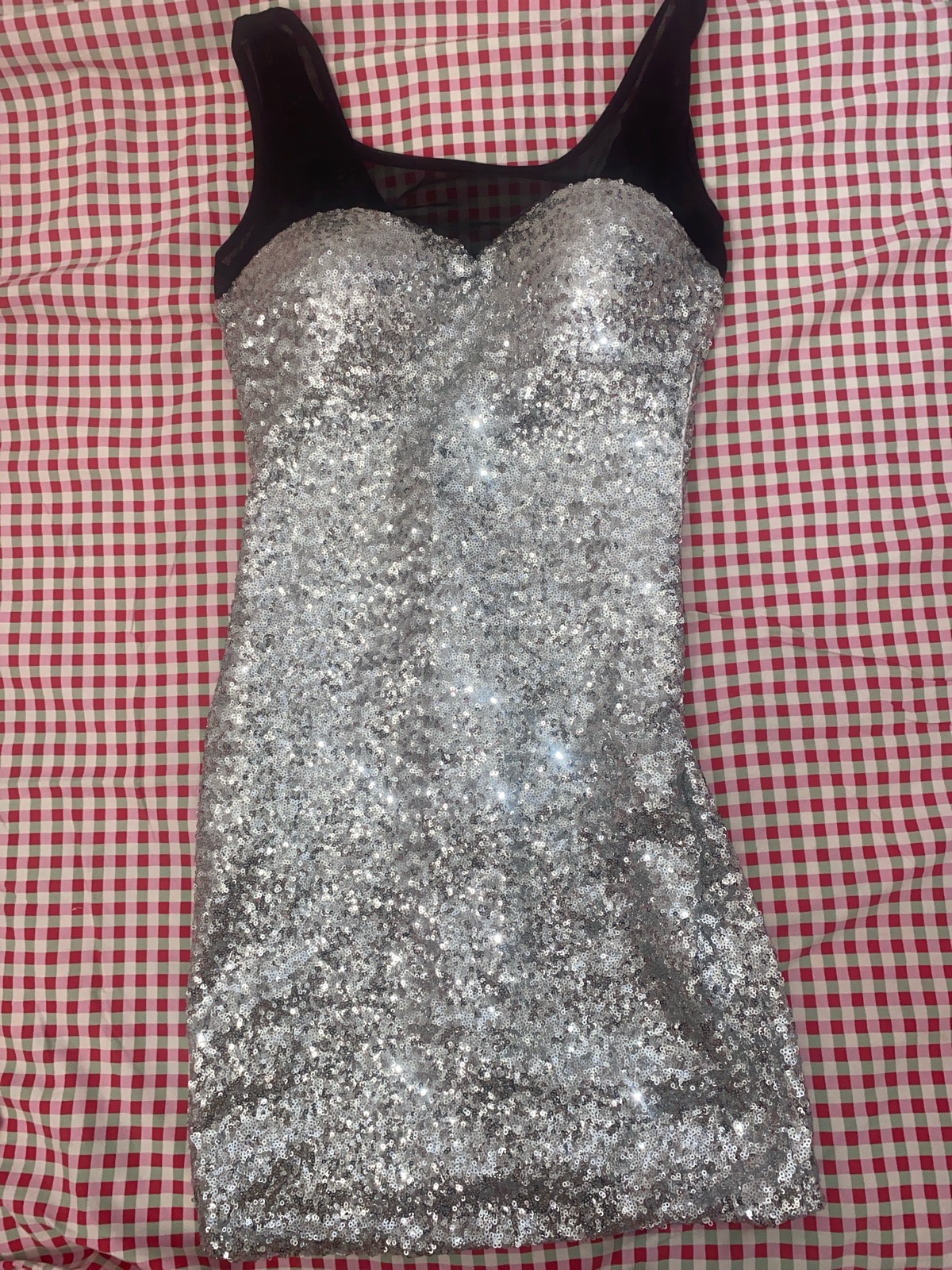 Robe soire argent 