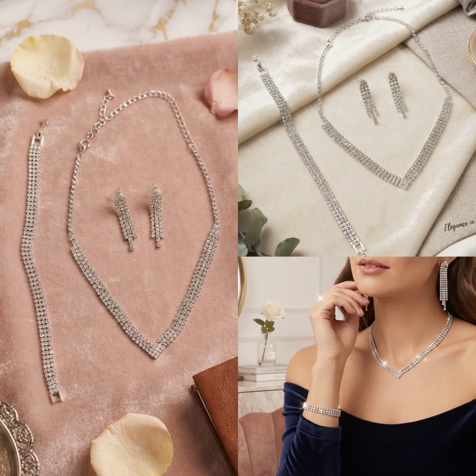 Classe série collier boucles et bracelet