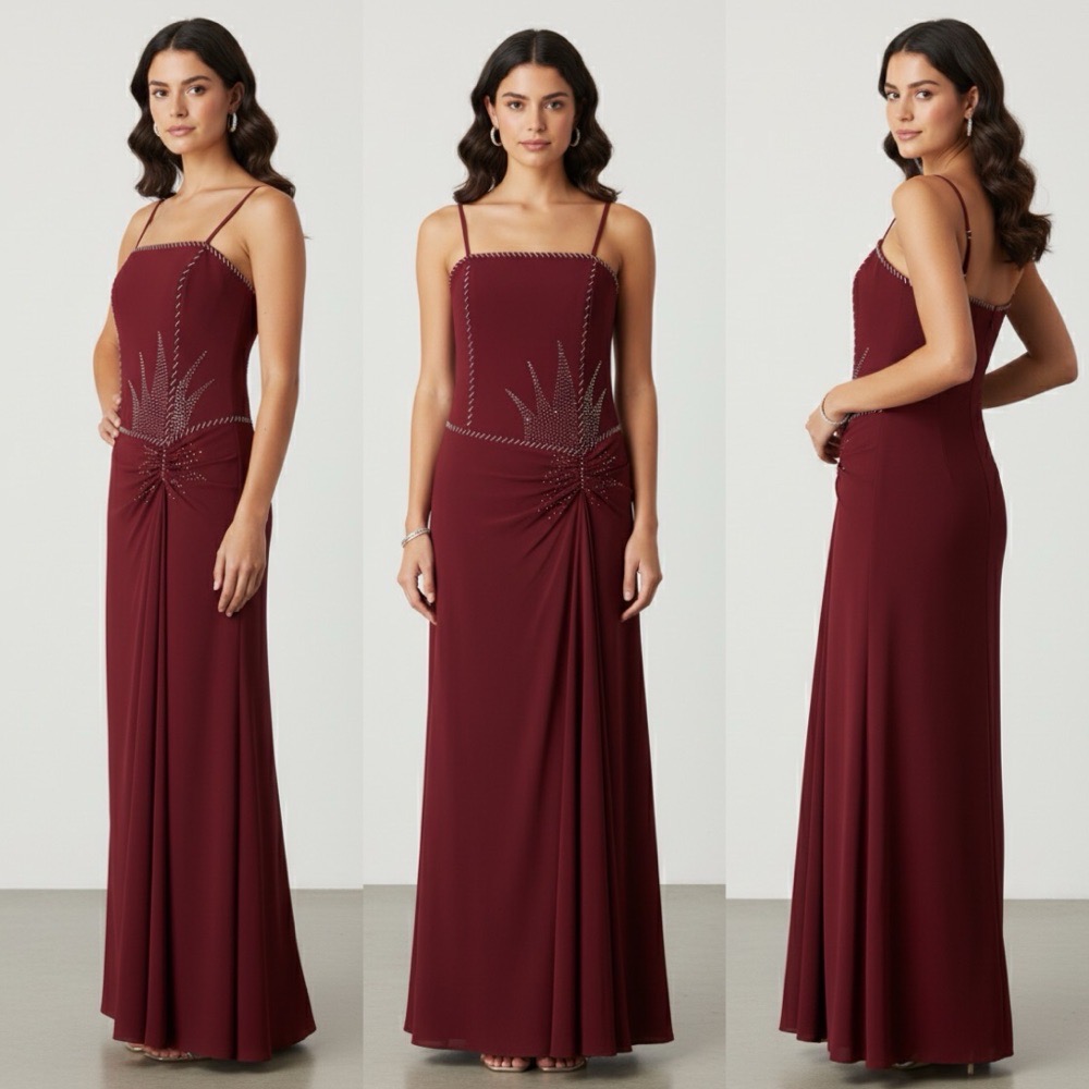 Belle robe burgundy 
