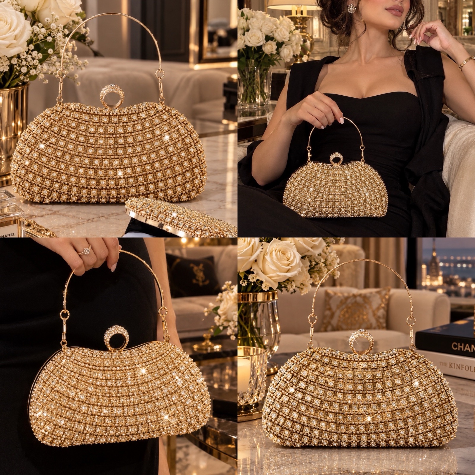 Waaw beau clutch + boucles cadeau importation france 🥰✨