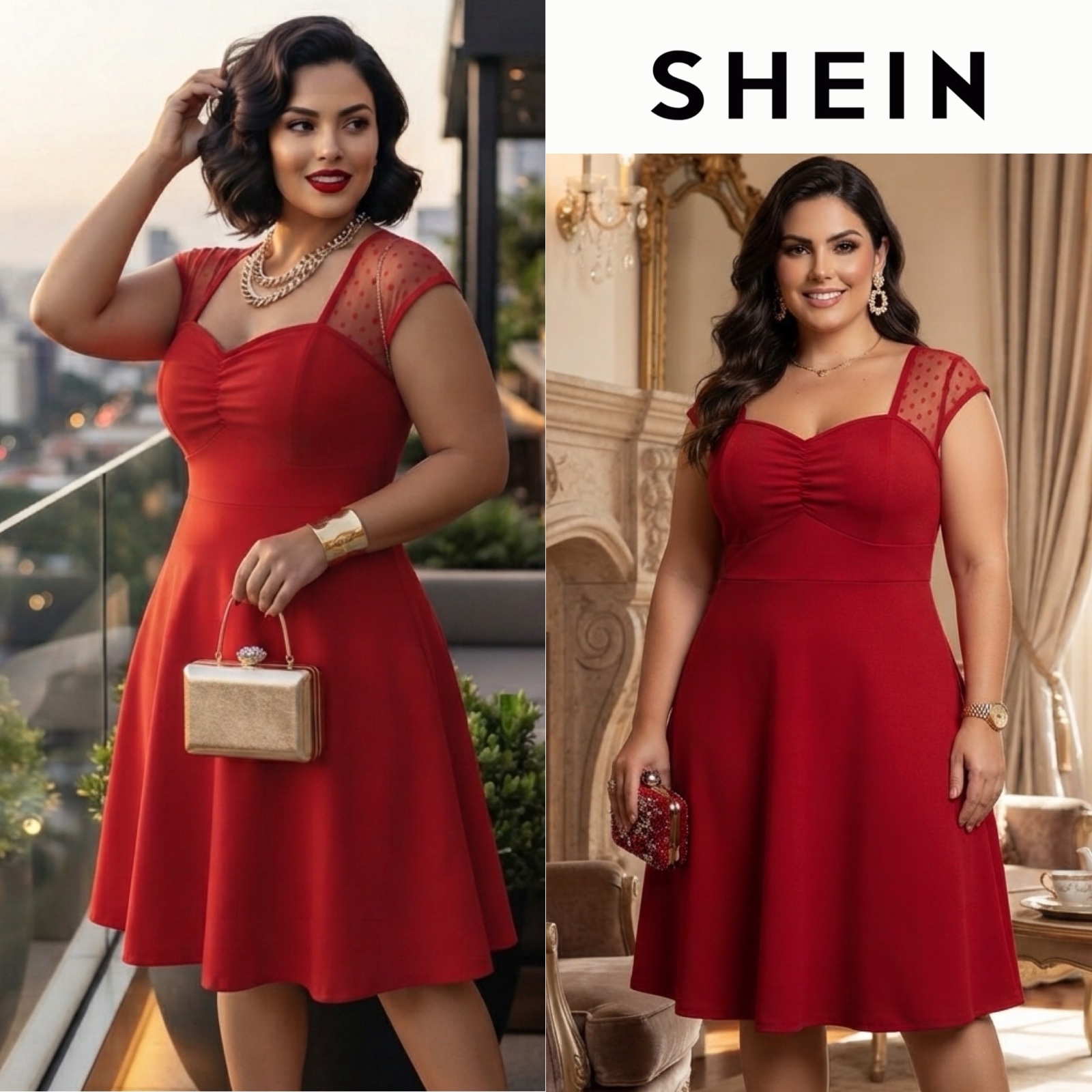 Classe robe shein rouge 