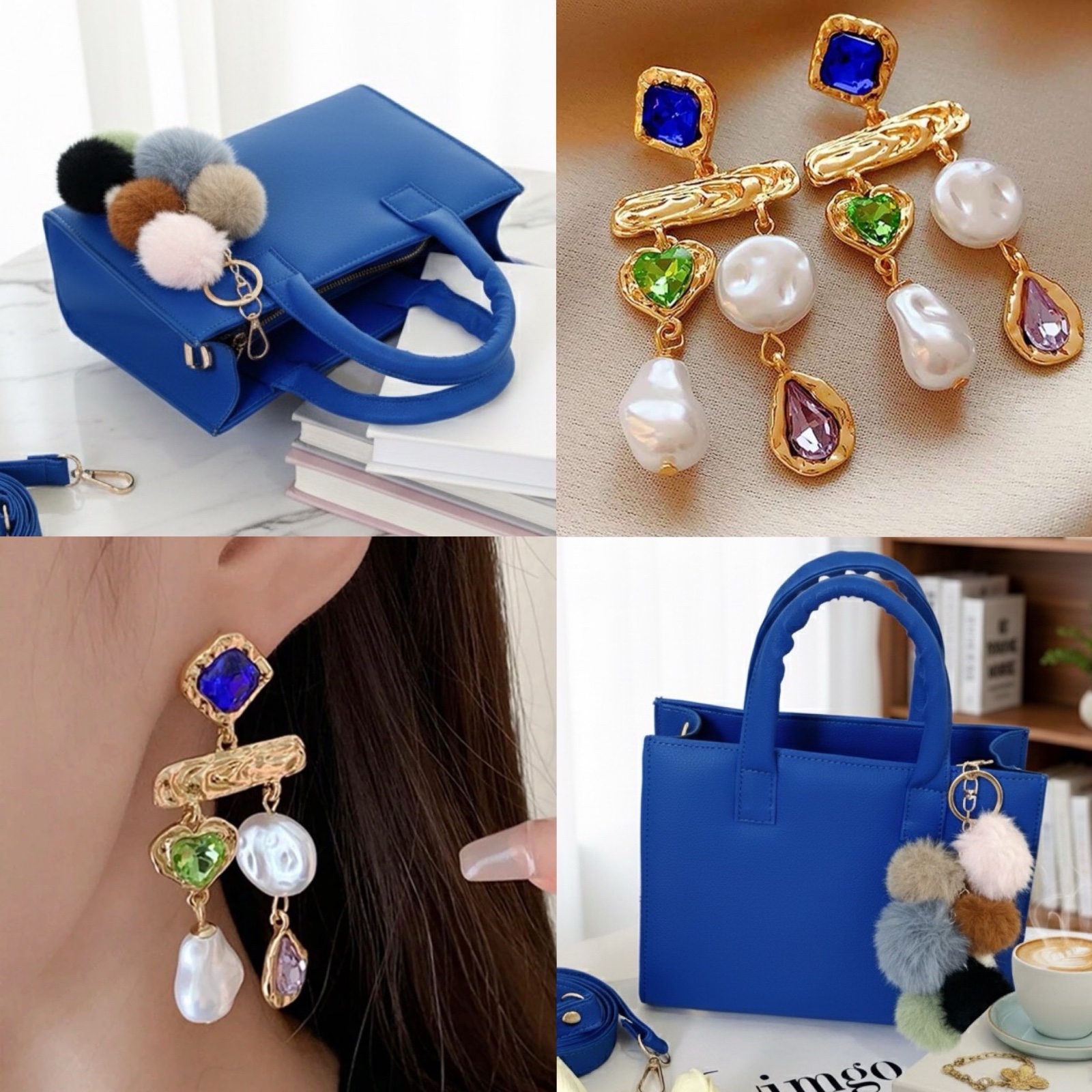 Waaw série sac + pompon et boucles cadeau 🌈