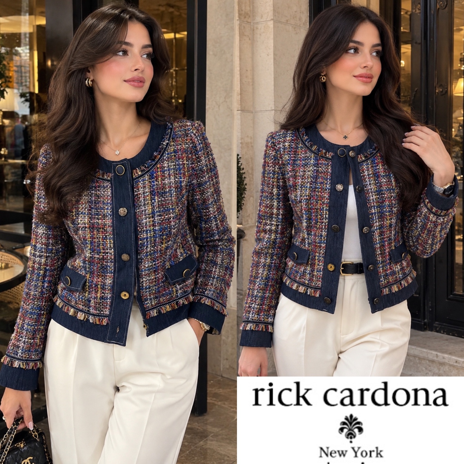 Classe veste rick cardona en tweed 