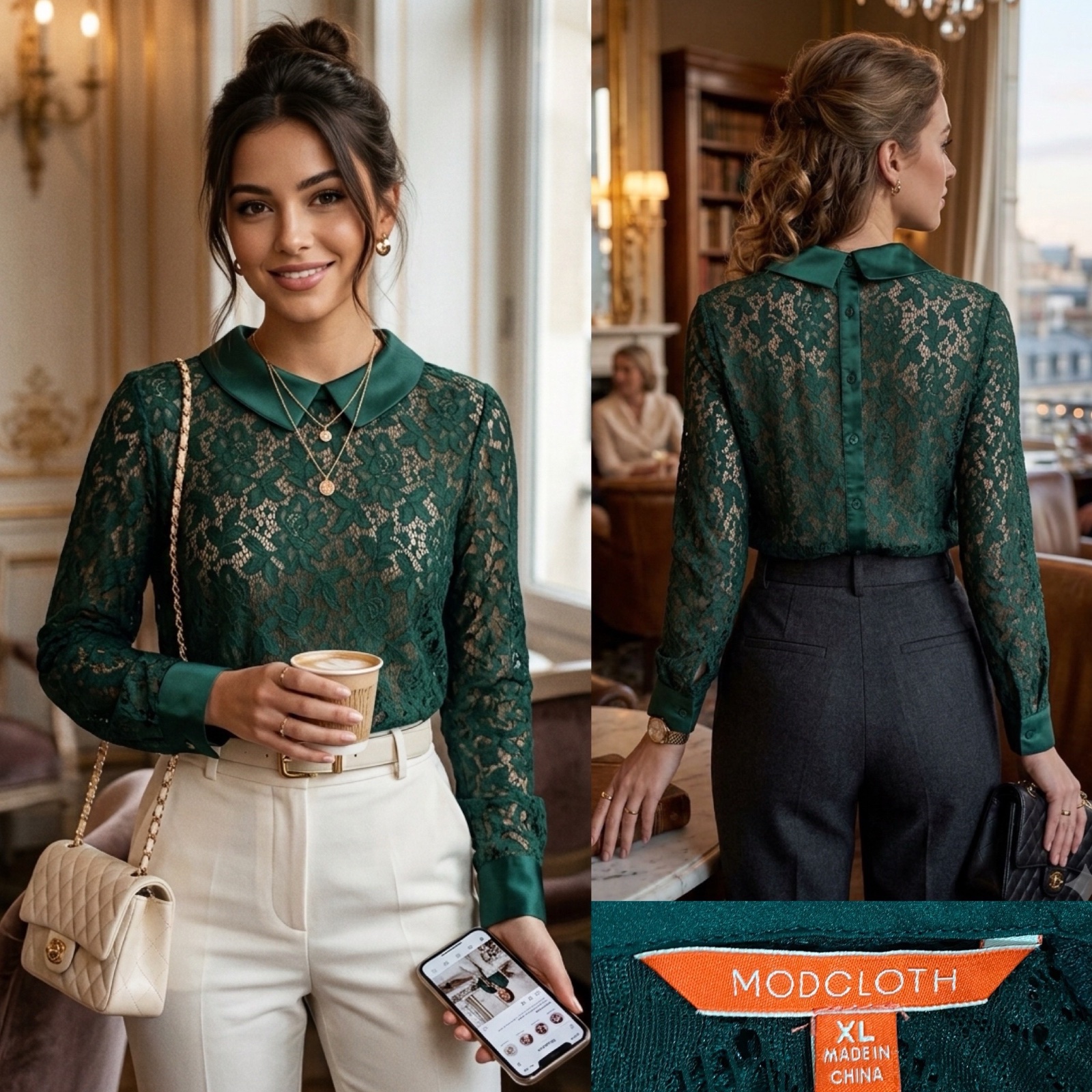 Classe chemise dentelle modcloth 