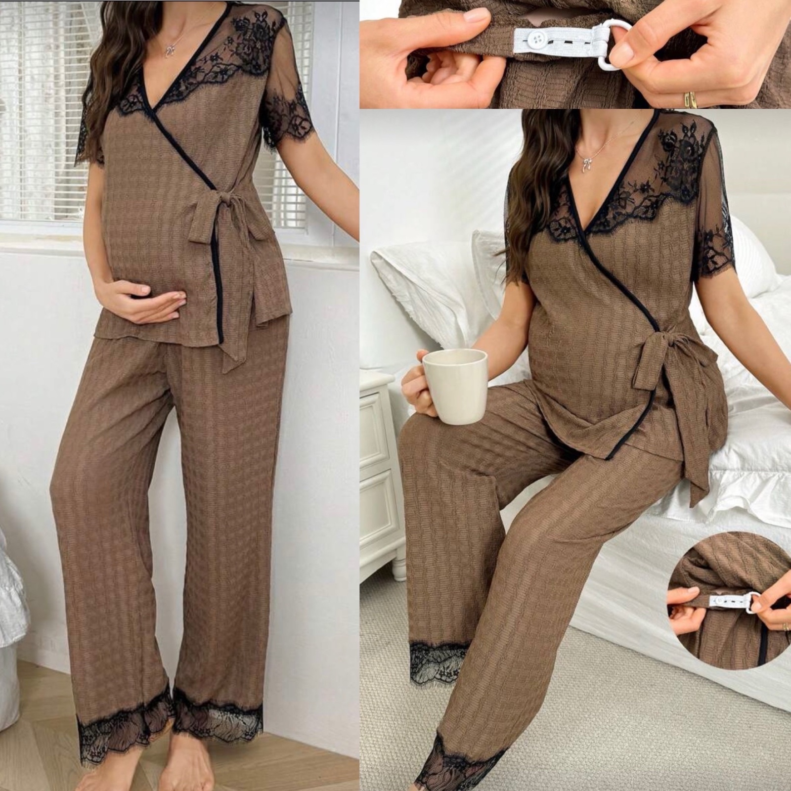 Waaw classe pyjamas pour femmes enceinte 