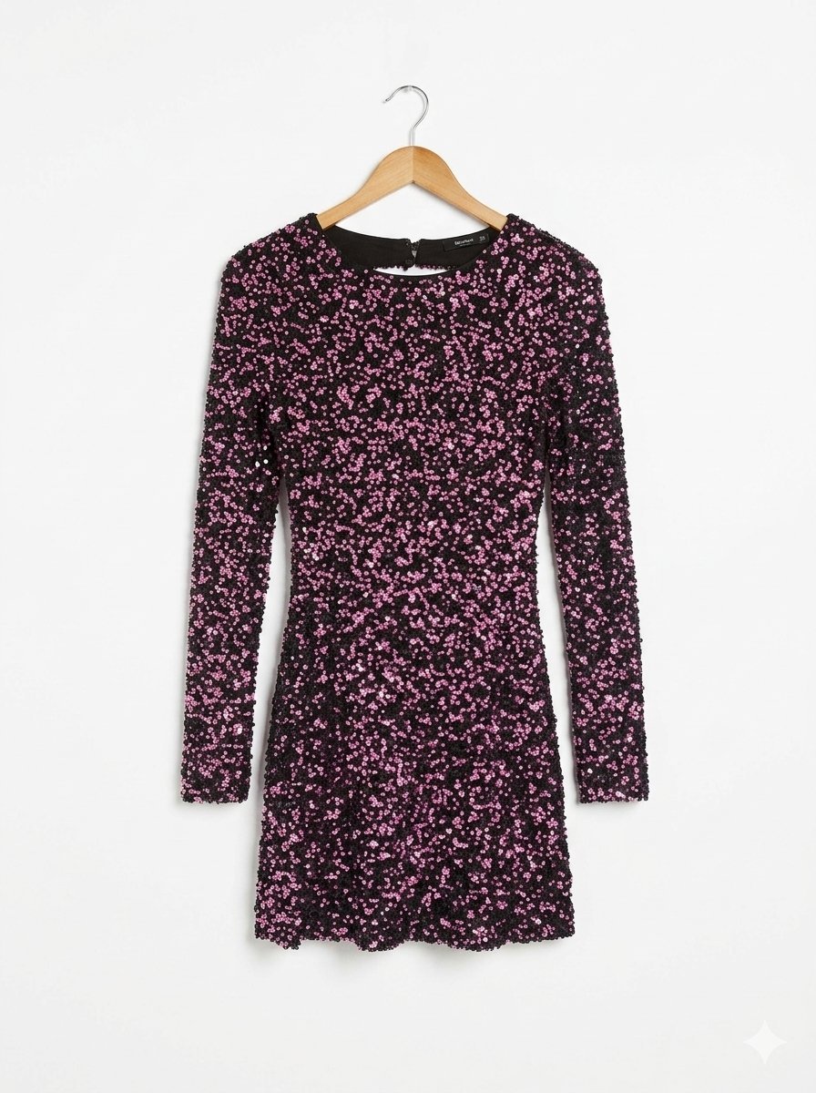  : Robe de soirée à sequins Bershka – État comme neuf
