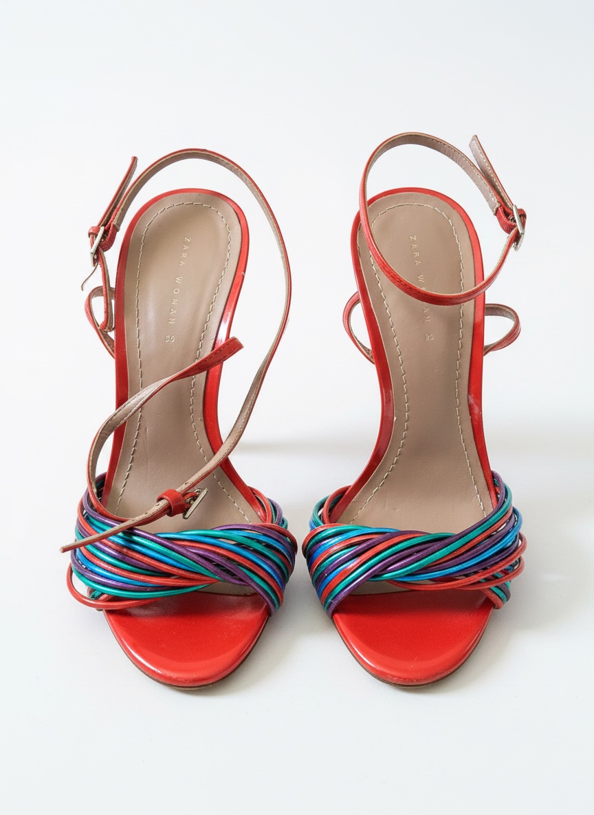 Sandale soiré multicolore