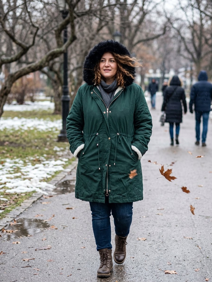 Parka d'Hiver Chaude et Doublée (Grande Taille 4XL - 50/52) – Style & Confort ! 🧥✨