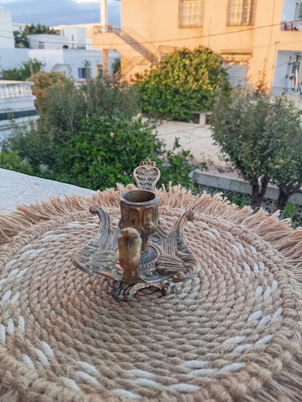 Rare Bougeoir à Main Antique en Véritable Bronze Ciselé ⚜️🕯️