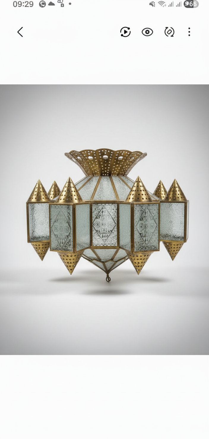 Lustre 100 % cuivre arabesque