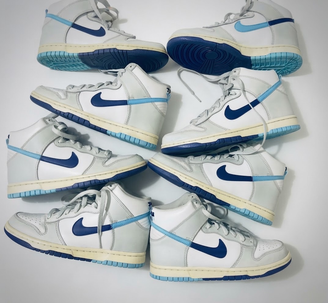 Nike Dunk High Retro SE Summit White Blue Royal Sneakers import utilisé jamais 🇫🇷