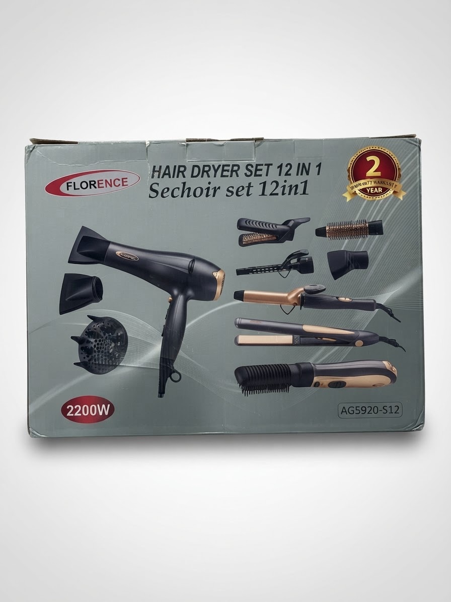 Coffret sèche-cheveux Florence 12 en 1