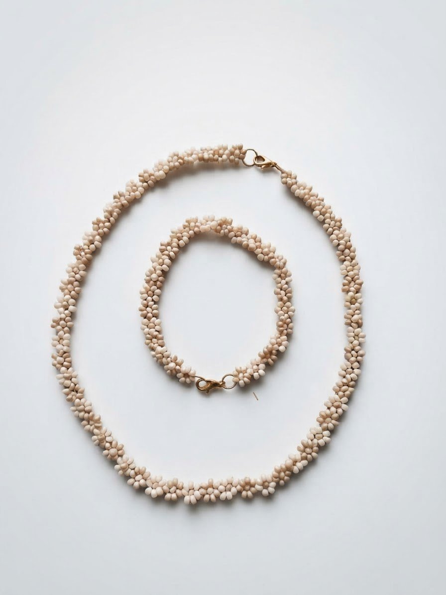 Collier et bracelet en perles 