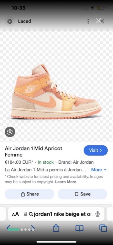 Air jordan1 mid apricot