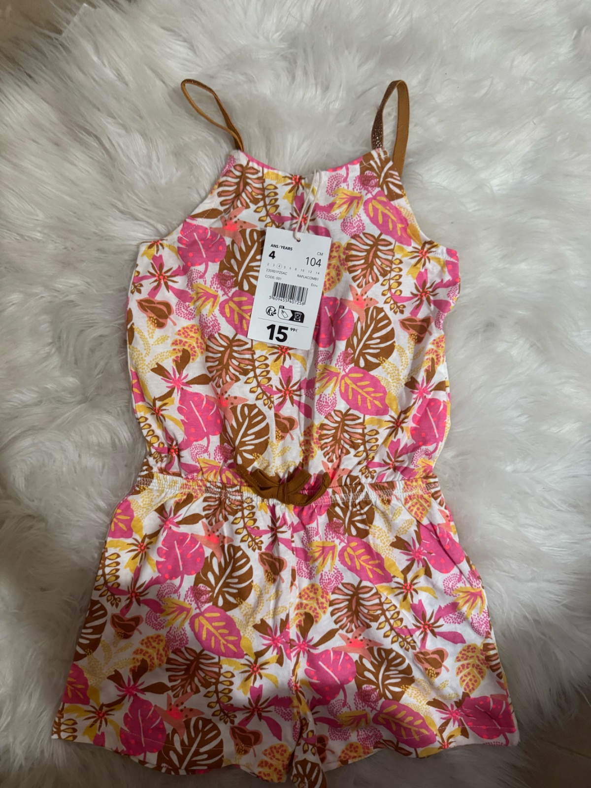 Robe rose Du Pareil Au Même 4ans