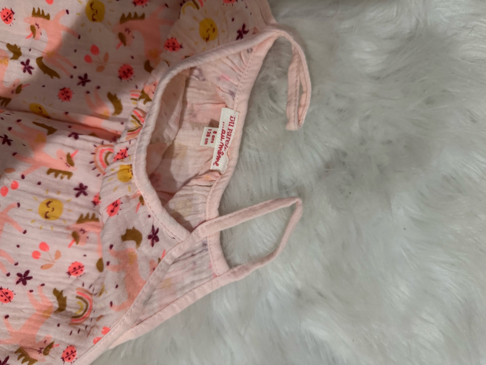 Robe rose 8ans