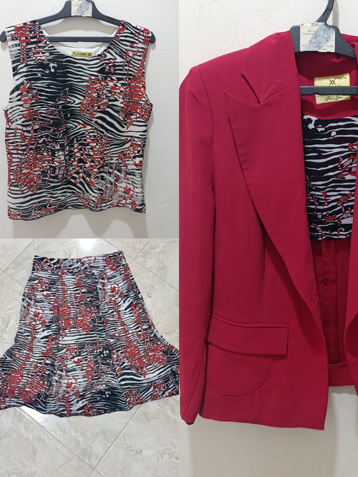Ensemble chic 3 pièces Womma - Taille 42Je vends cet ensemble complet très élégant de la marque Womma en taille 42..