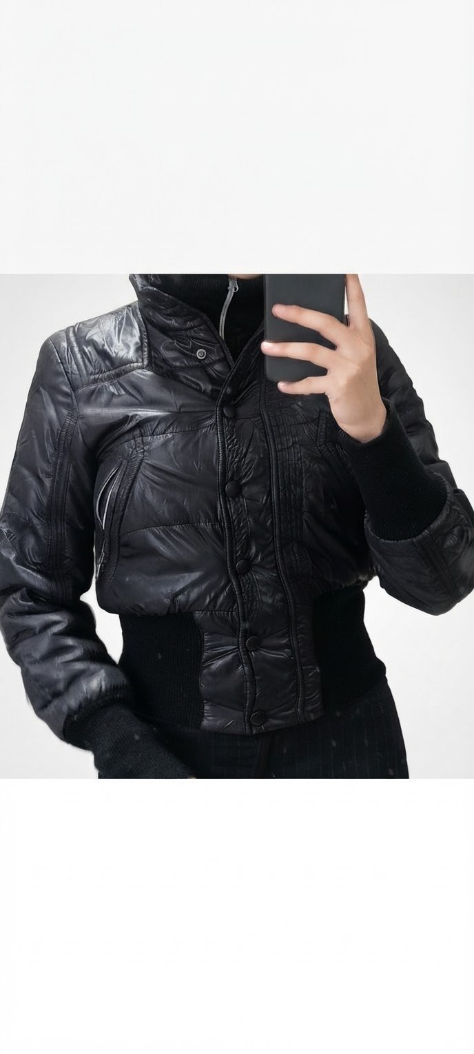 Veste doudoune noire style bomber BROOKER - Taille 32/34Description