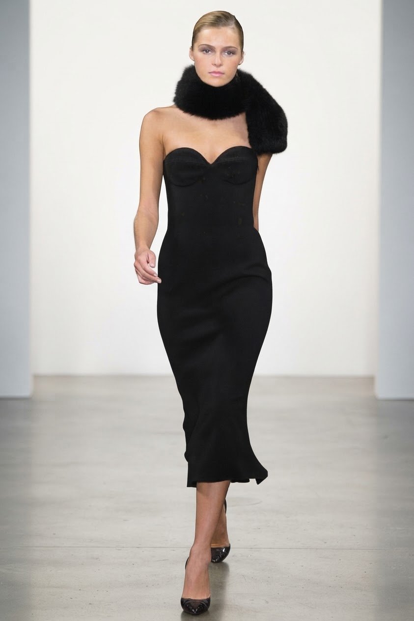 Robe de soirée midi bustier noire LAUREN RALPH LAUREN 
