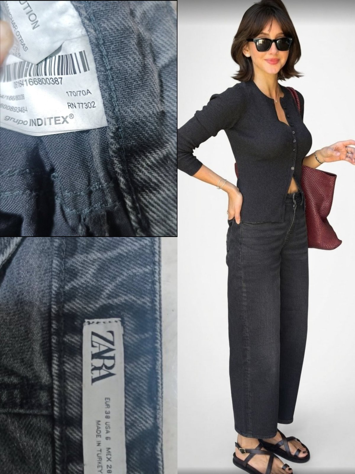 Jean Zara  à coupe droite et taille haute