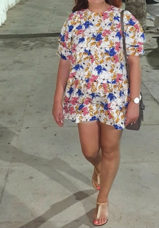 Robe ample fleurie