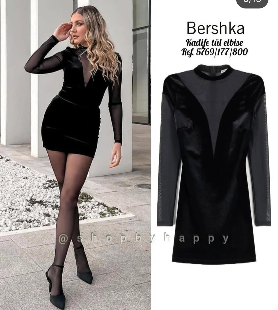 Robe velour noir
