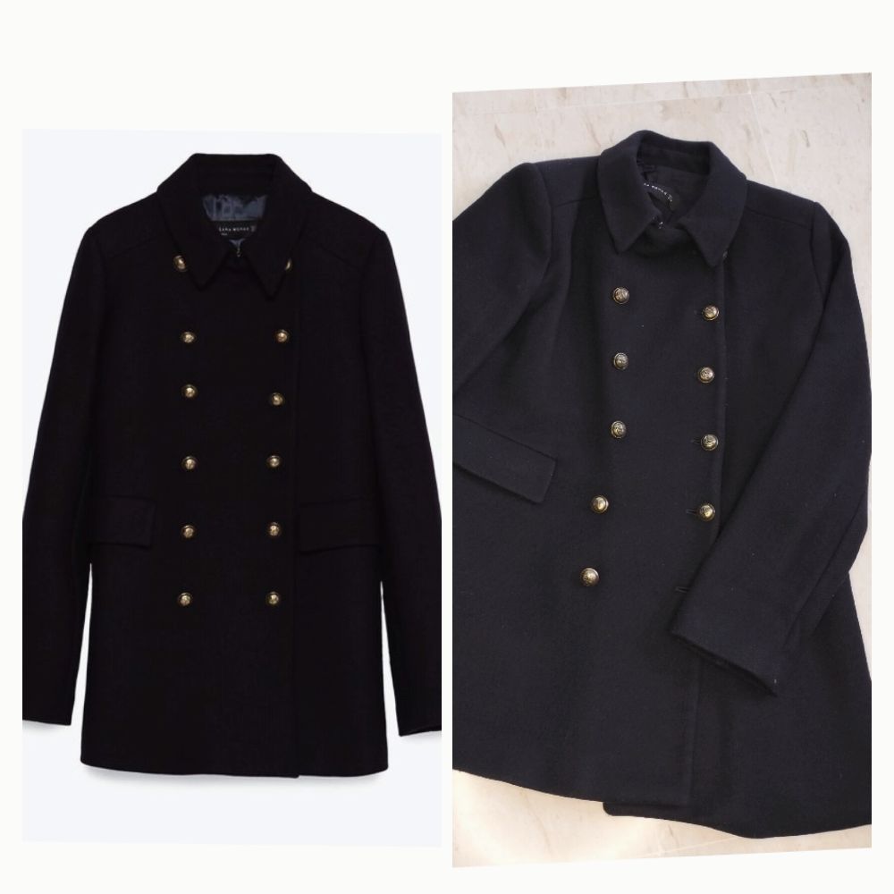 Manteau noir zara
