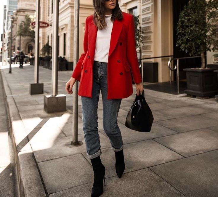 Blazer femme rouge