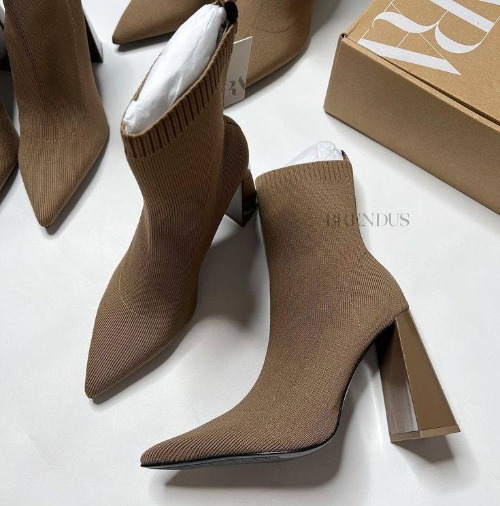 Zara high heel ankle boots
