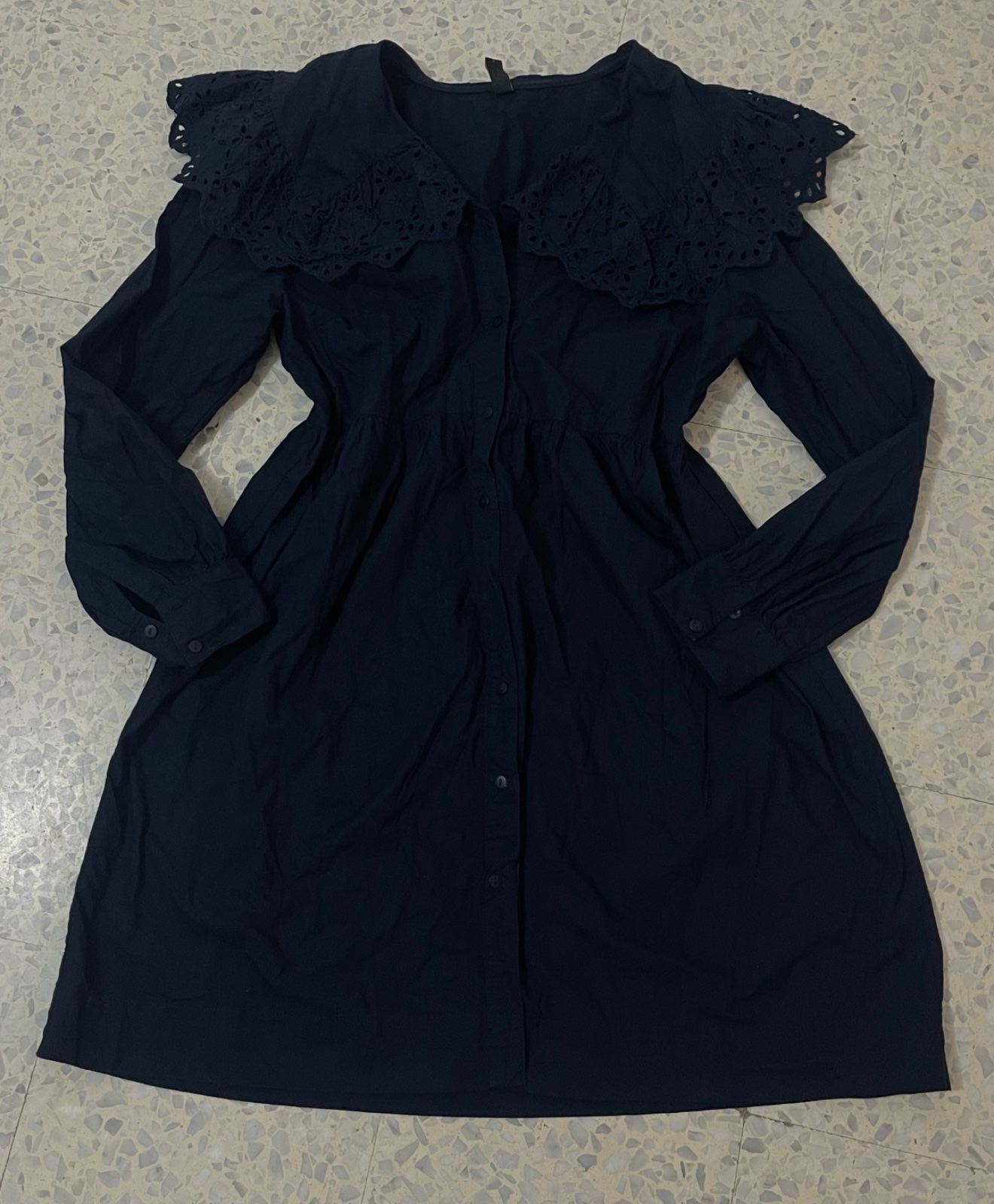 Robe chemise bleu marine 