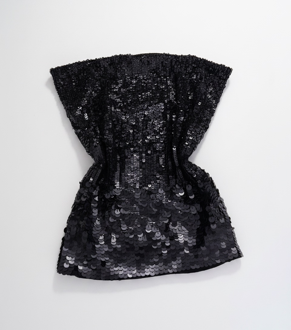 Bustier sequins noir 