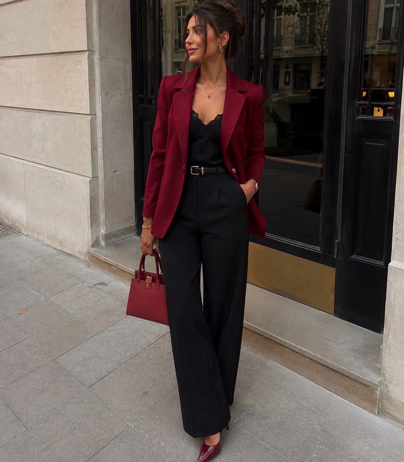 Blazer rouge bordeaux