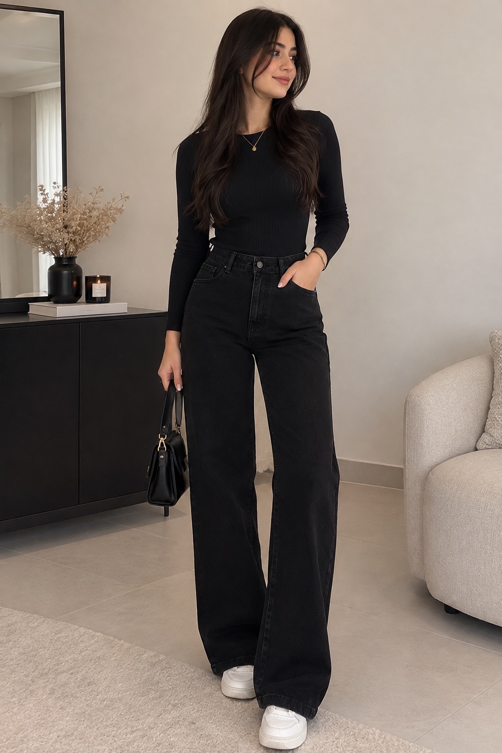 Pantalon jean noir jamais porté
