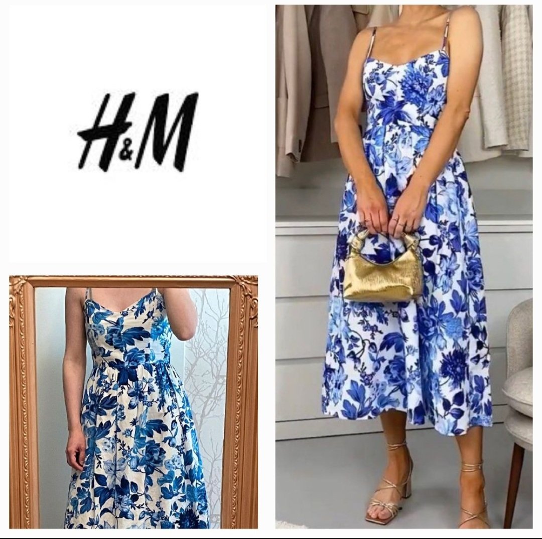 Robe en lin fleuries H&M