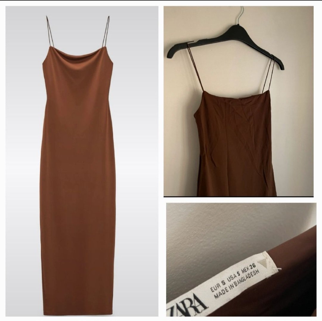 Robe marron zara