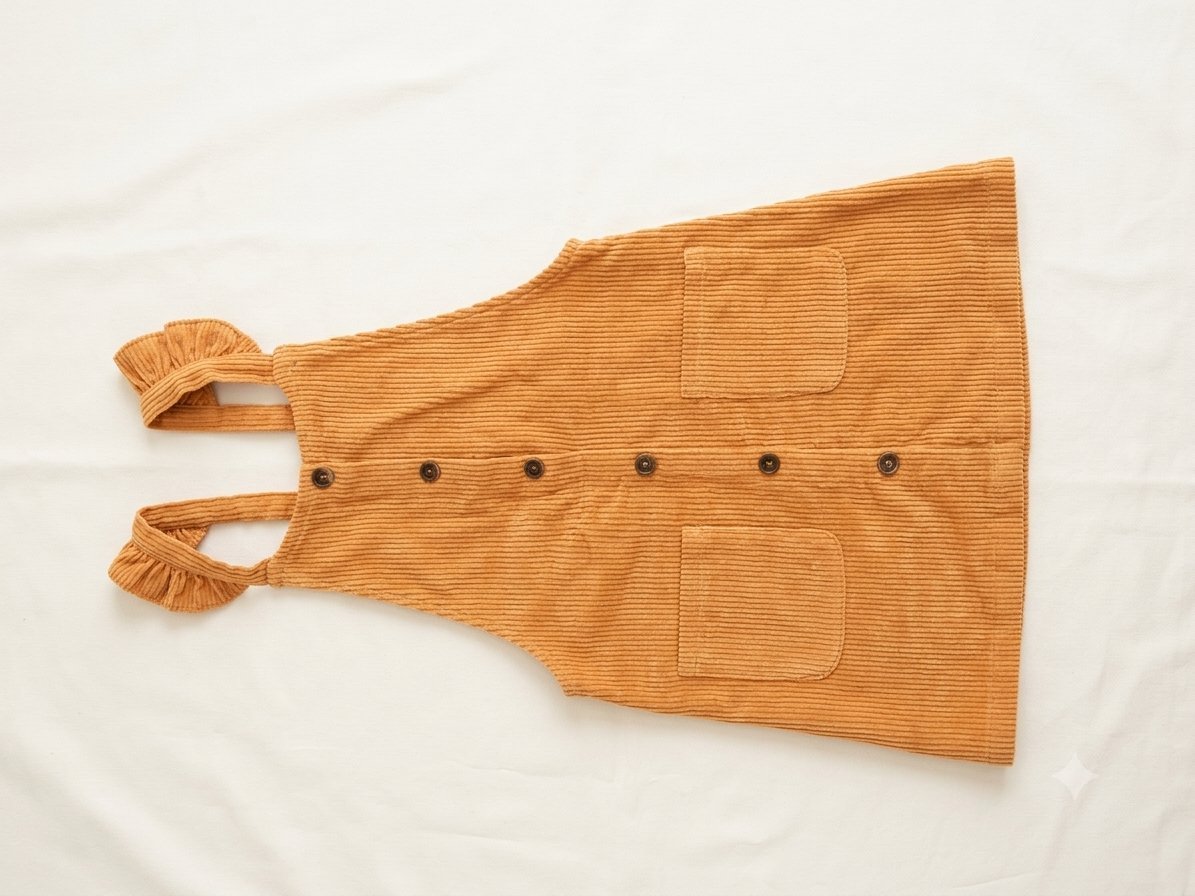 Robe Salopette en Velours Côtelé