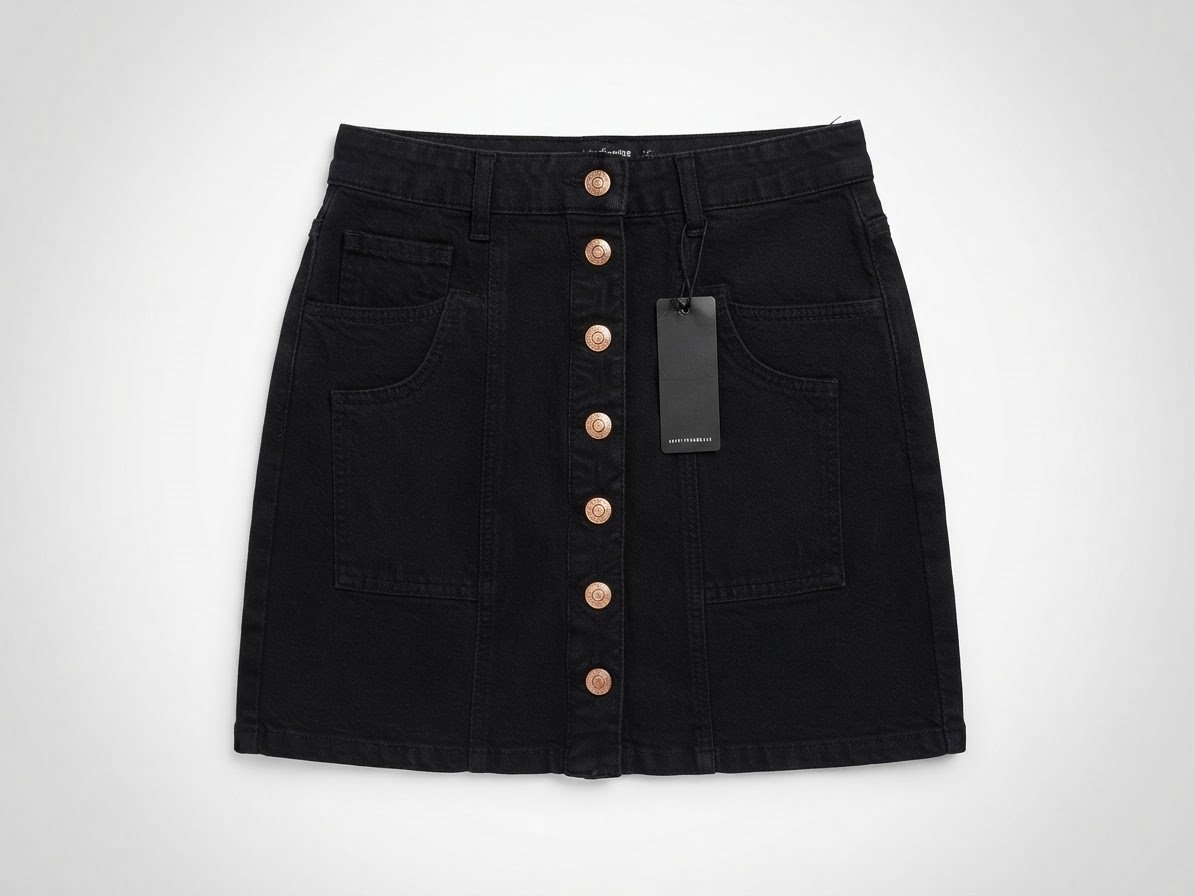 Jupe denim noir