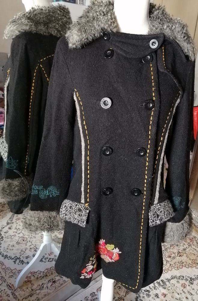 Magnifique manteau noir desigual top