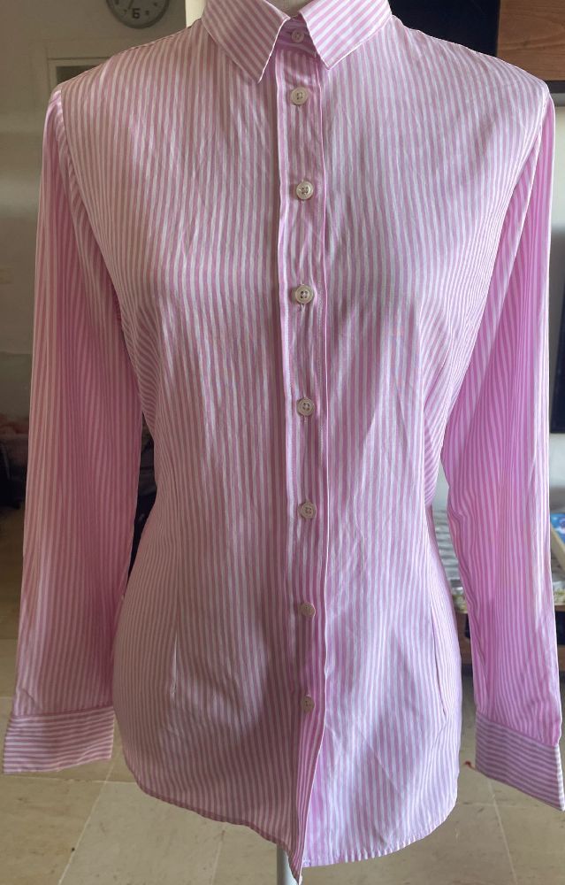Chemise rayé rose