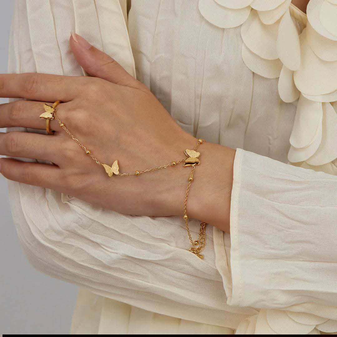 Bracelet bague chaine 