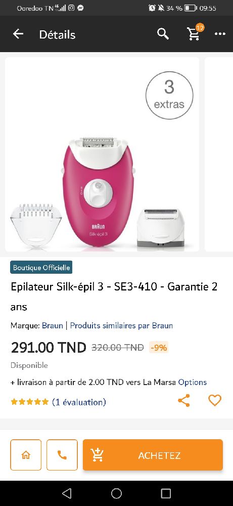 Epilateur Brown silk epil 3