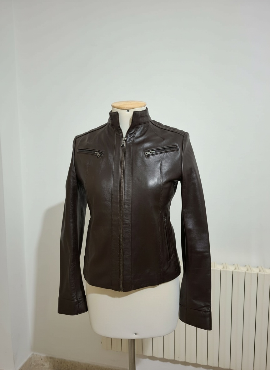 Veste en cuir importe  