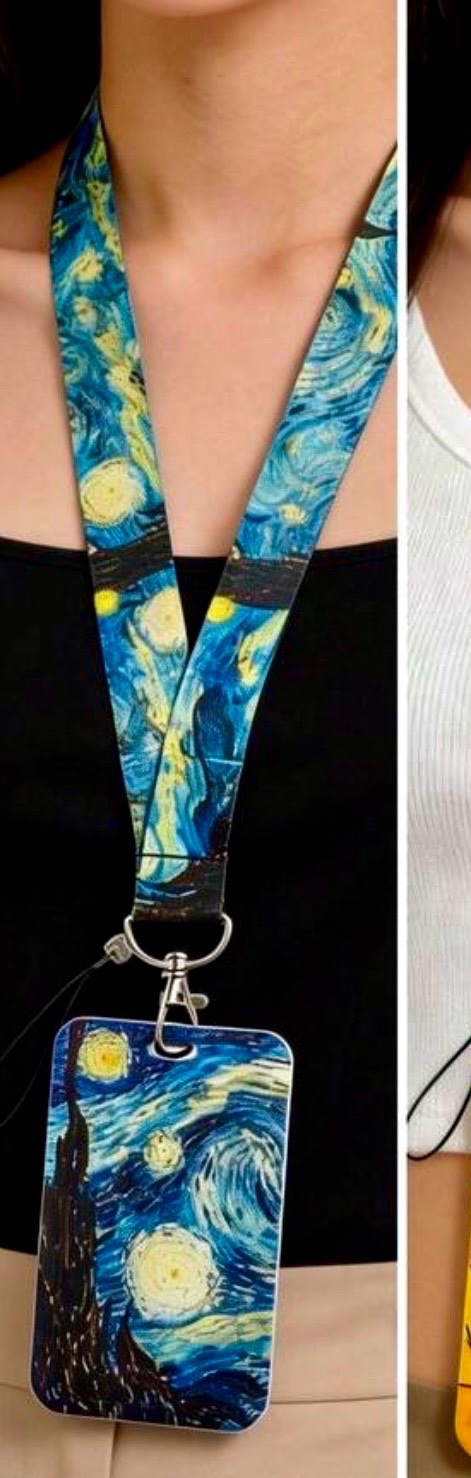 Badge, foulard et éventail Van gogh 