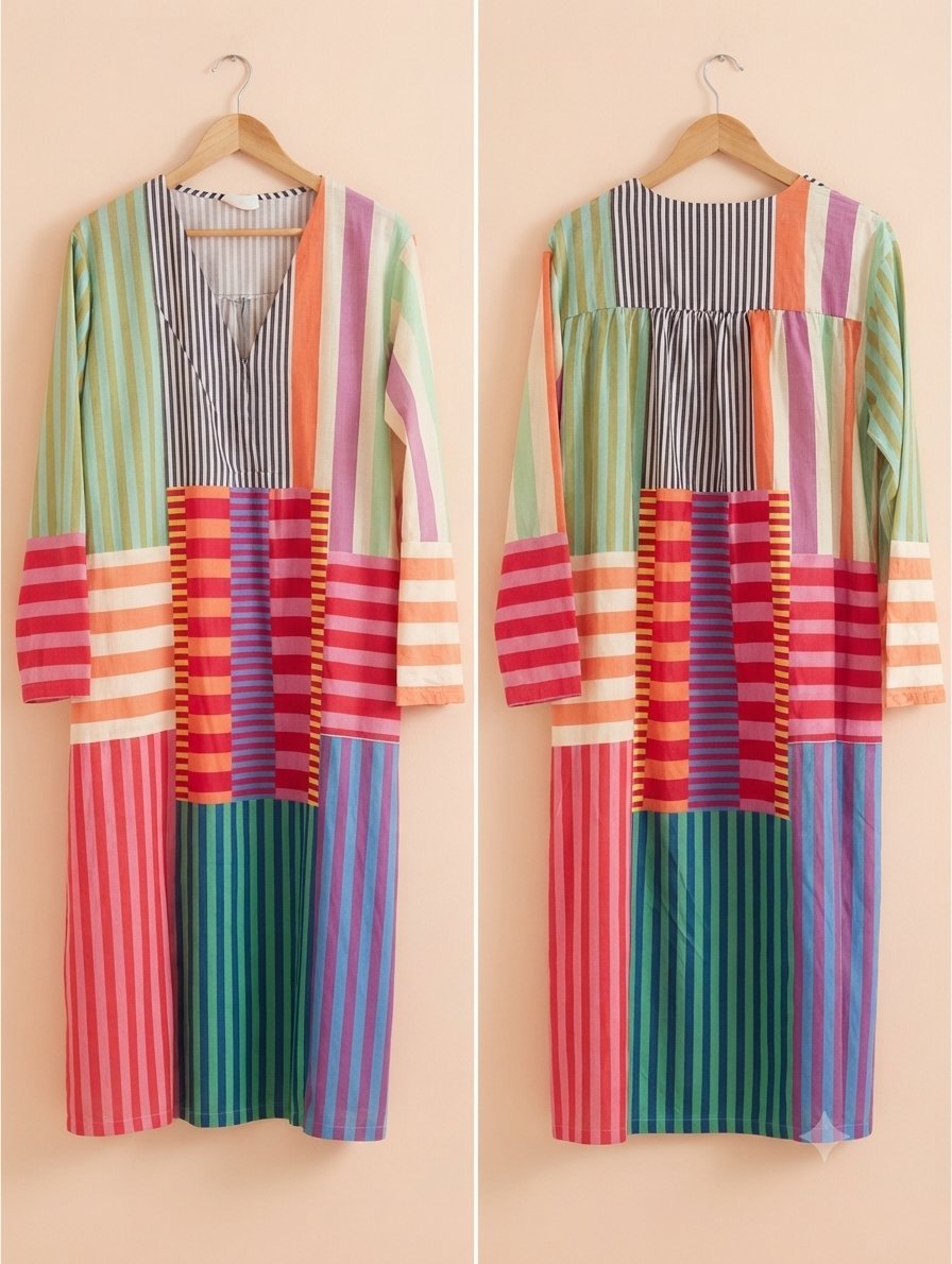 Robe midi rout en couleurs
