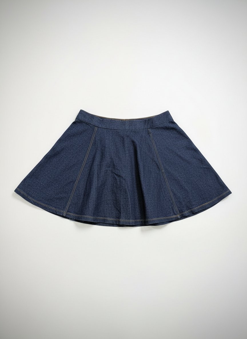 Jupe en tissu effet jean